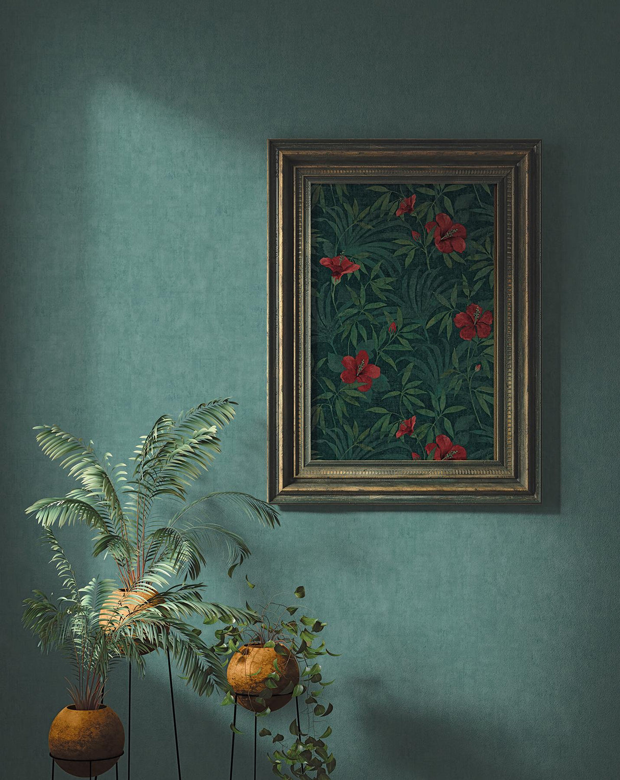 Advantage Riomar Teal Distressed Texture Wallpaper