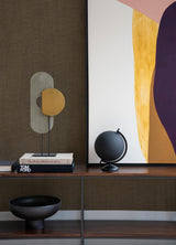 Advantage Eldorado Brown Geometric Wallpaper
