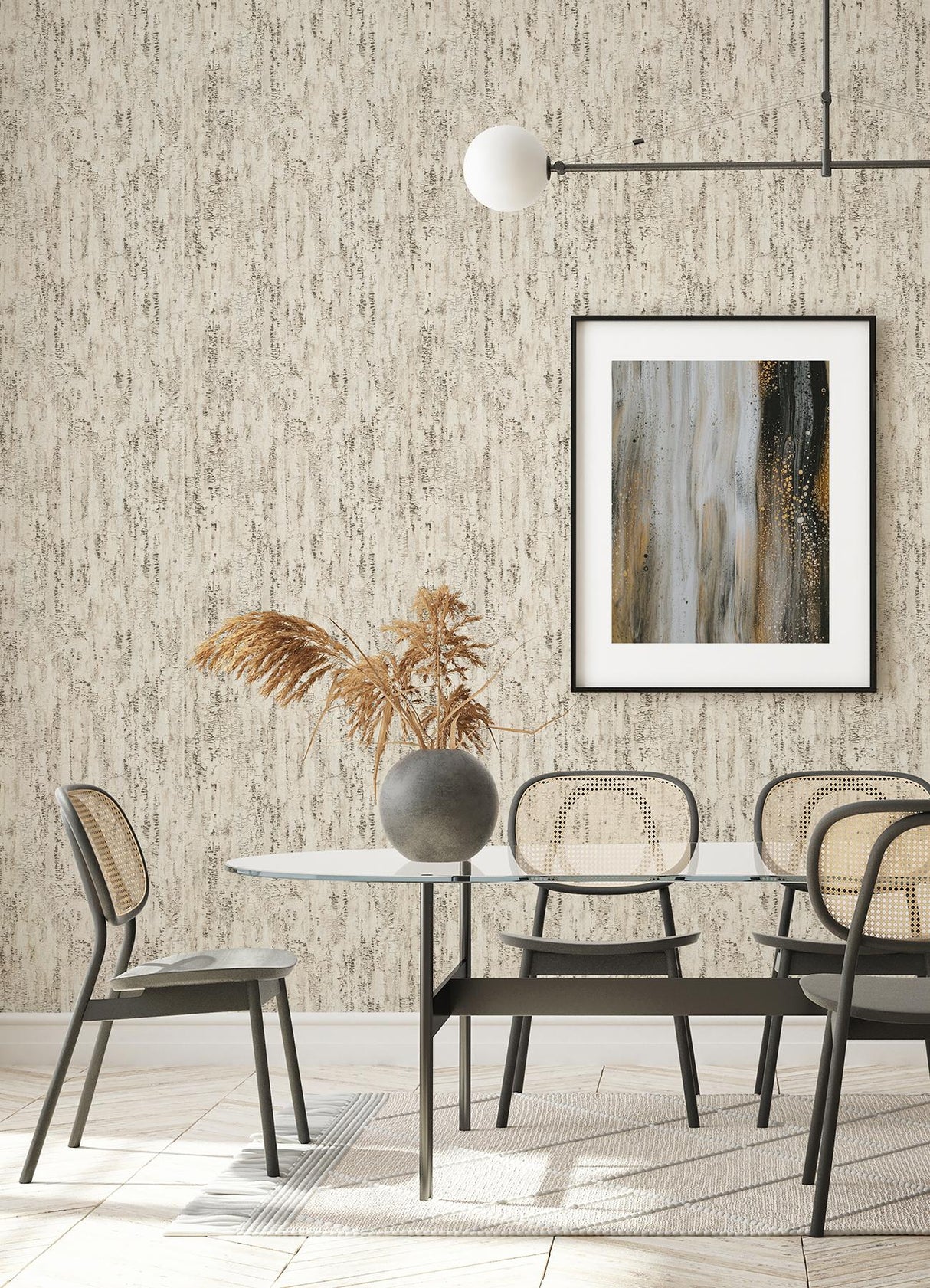 Advantage Colm Beige Birch Wallpaper