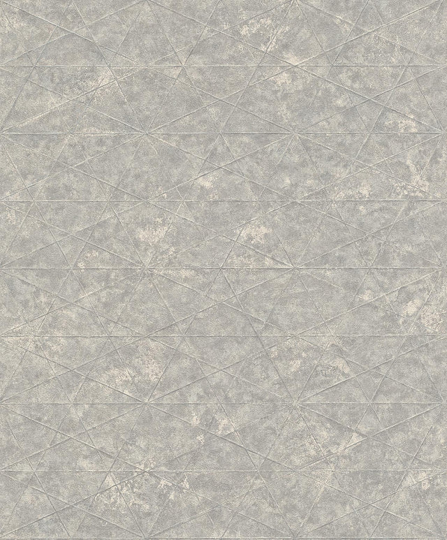Advantage Seth Light Grey Triangle Wallpaper