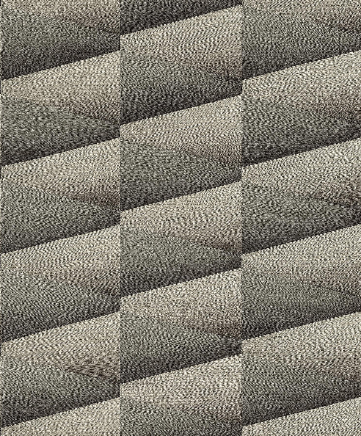Advantage Shae Dark Grey Geo Wallpaper