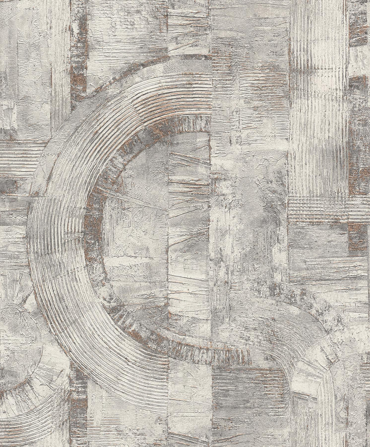 Advantage Abe Light Grey Geo Wallpaper