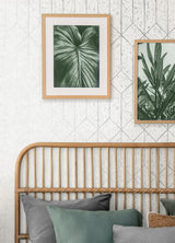 Advantage Hayden White Concrete Trellis Wallpaper