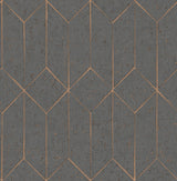 Advantage Hayden Charcoal Concrete Trellis Wallpaper