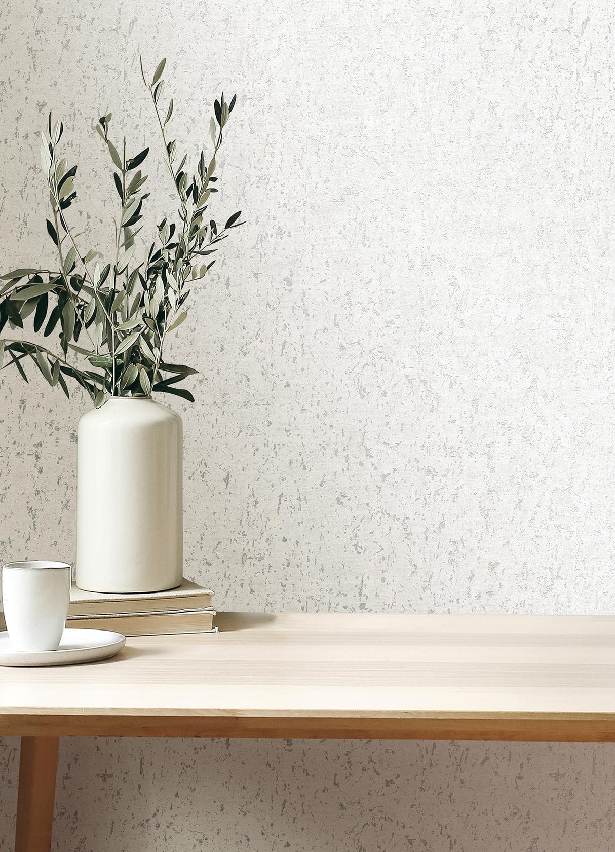 Advantage Callie White Concrete Wallpaper
