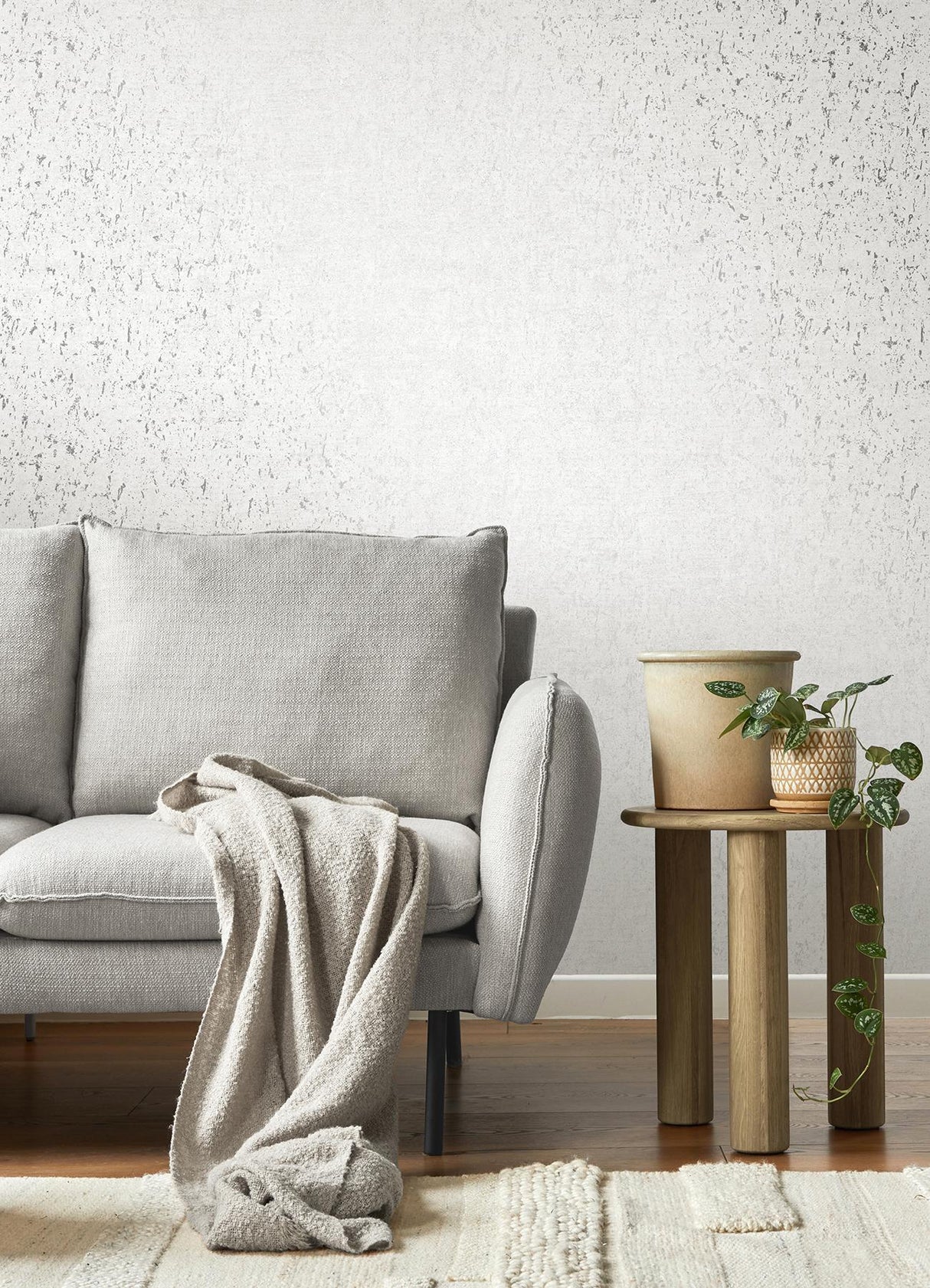 Advantage Callie White Concrete Wallpaper