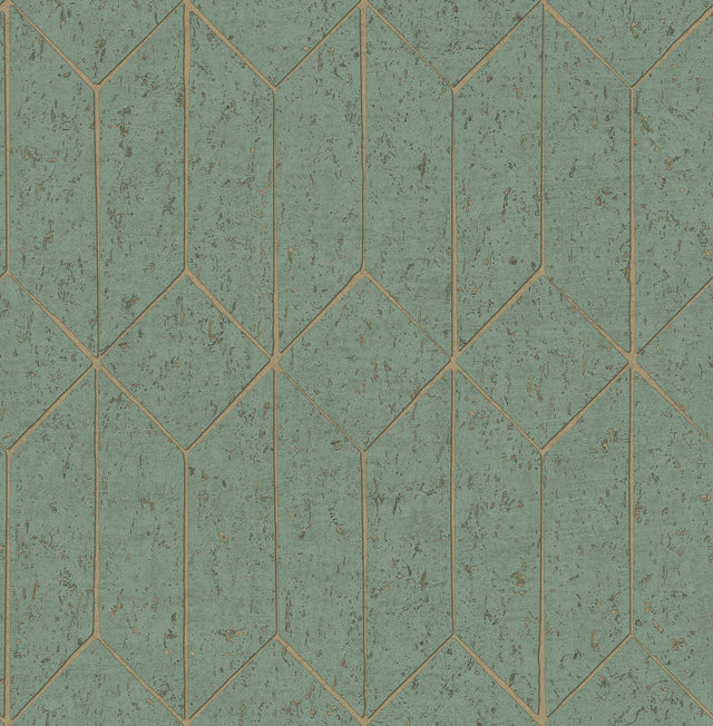 Advantage Hayden Mint Concrete Trellis Wallpaper