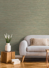 Advantage Alton Copper Faux Grasscloth Wallpaper