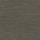 Advantage Alton Black Faux Grasscloth Wallpaper