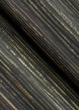 Advantage Alton Black Faux Grasscloth Wallpaper