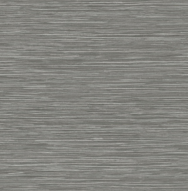 Advantage Alton Grey Faux Grasscloth Wallpaper