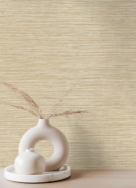 Advantage Alton Wheat Faux Grasscloth Wallpaper