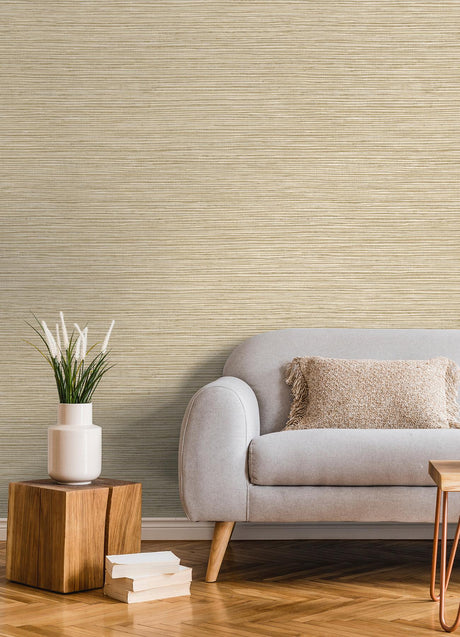 Advantage Alton Wheat Faux Grasscloth Wallpaper