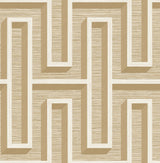Advantage Henley Wheat Geometric Grasscloth Wallpaper