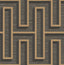 Advantage Henley Black Geometric Grasscloth Wallpaper