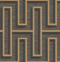 Advantage Henley Black Geometric Grasscloth Wallpaper