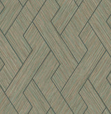 Advantage Ember Copper Geometric Basketweave Wallpaper