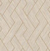Advantage Ember Taupe Geometric Basketweave Wallpaper