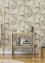 Advantage Aria Light Grey Marbled Tile Wallpaper