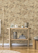 Advantage Aria Light Brown Marbled Tile Wallpaper