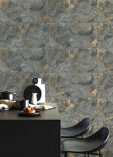 Advantage Aria Slate Marbled Tile Wallpaper