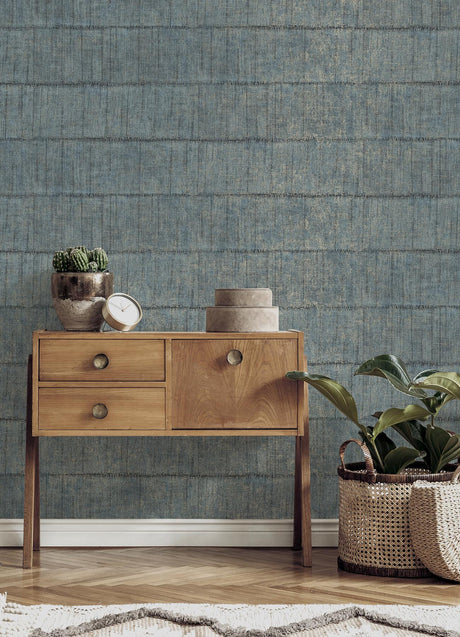 Advantage Blake Denim Texture Stripe Wallpaper