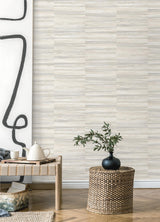 Advantage Rowan White Faux Grasscloth Wallpaper