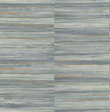 Advantage Rowan Blue Faux Grasscloth Wallpaper