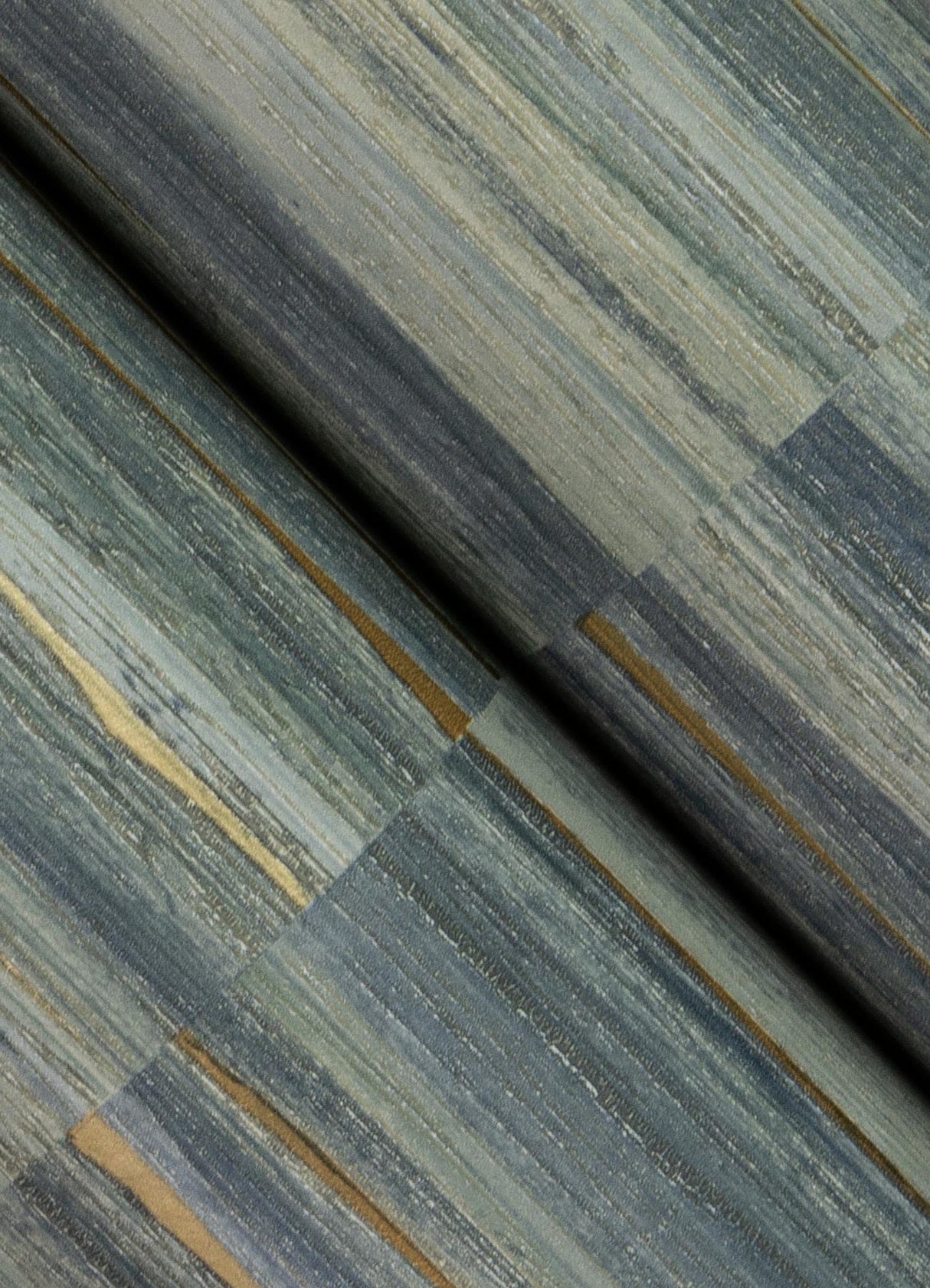 Advantage Rowan Blue Faux Grasscloth Wallpaper
