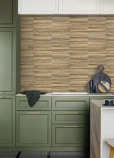 Advantage Rowan Chestnut Faux Grasscloth Wallpaper