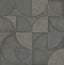 Advantage Addison Charcoal Retro Geo Wallpaper