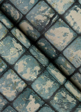 Advantage Kingsley Blue Tiled Wallpaper