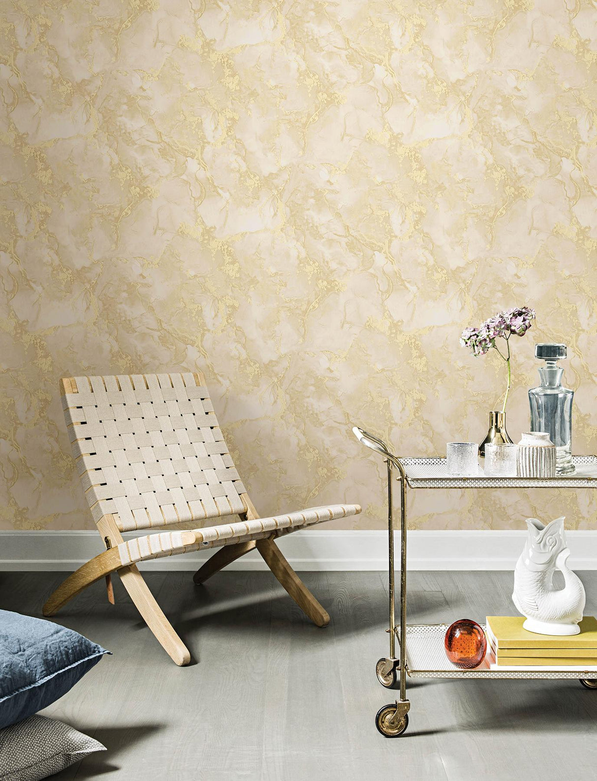 Advantage Grandin Pearl Marbled Wallpaper