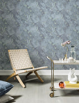 Advantage Grandin Dark Blue Marbled Wallpaper