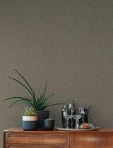 Advantage Hatton Brown Faux Tweed Wallpaper