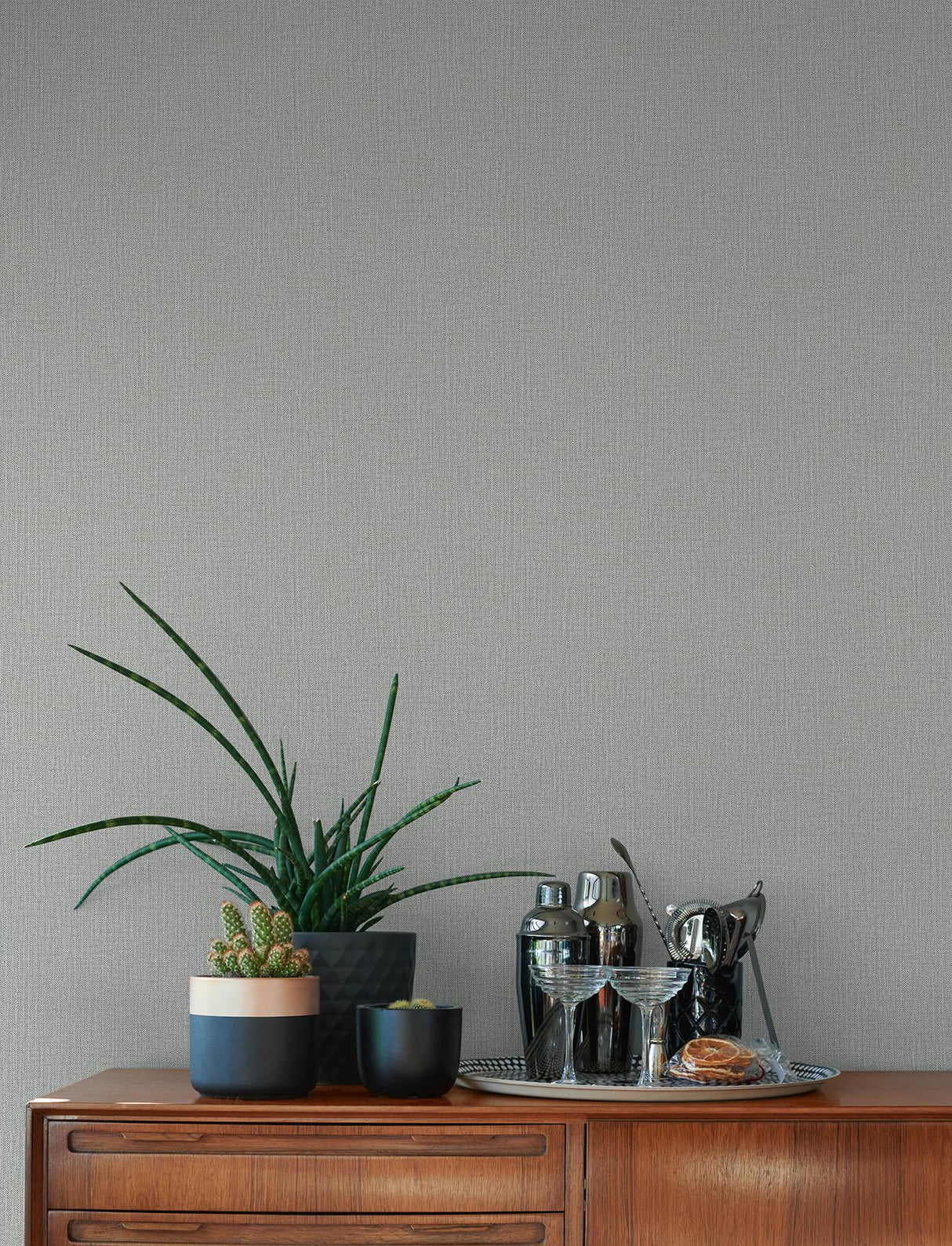 Advantage Hatton Dove Faux Tweed Wallpaper