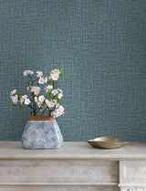 Advantage Glenburn Blue Woven Shimmer Wallpaper