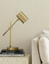 Advantage Bowman Wheat Faux Linen Wallpaper
