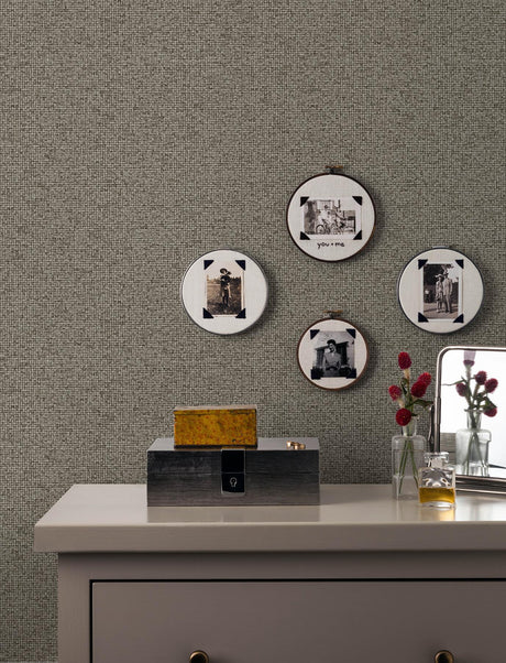 Advantage Surrey Chocolate Basketweave Wallpaper