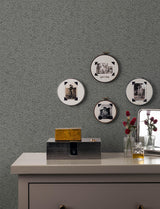 Advantage Surrey Black Basketweave Wallpaper