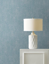 Advantage Edmore Sky Blue Faux Suede Wallpaper