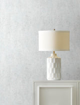 Advantage Edmore Silver Faux Suede Wallpaper