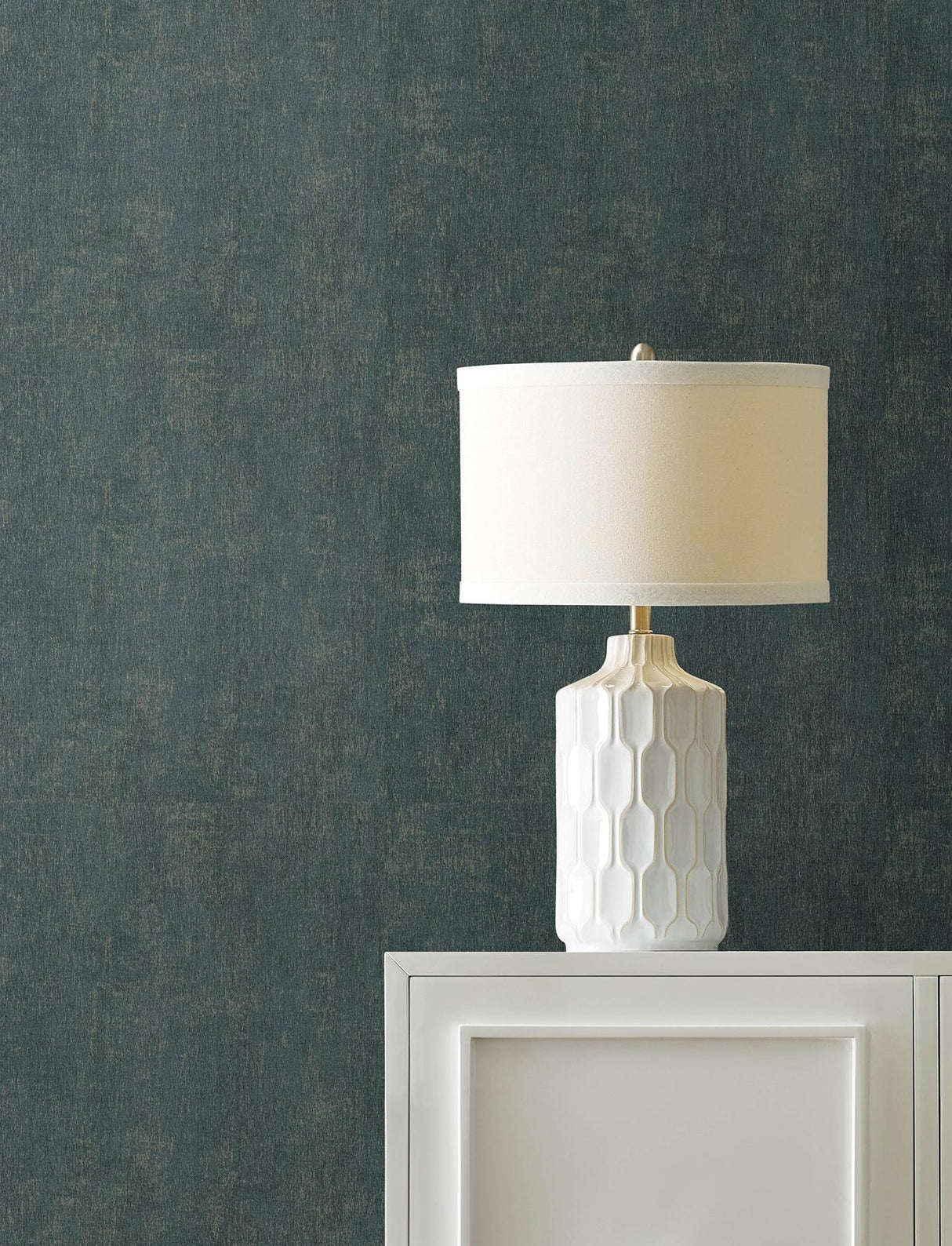 Advantage Edmore Slate Faux Suede Wallpaper