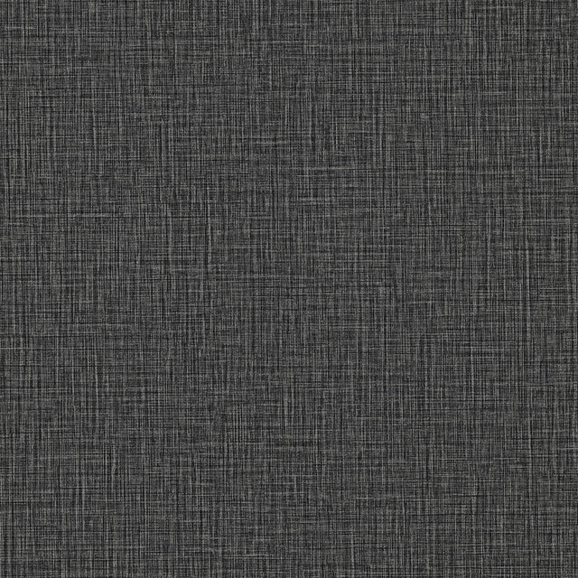 Advantage Eagen Black Linen Weave Wallpaper