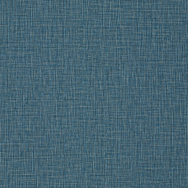 Advantage Eagen Blue Linen Weave Wallpaper