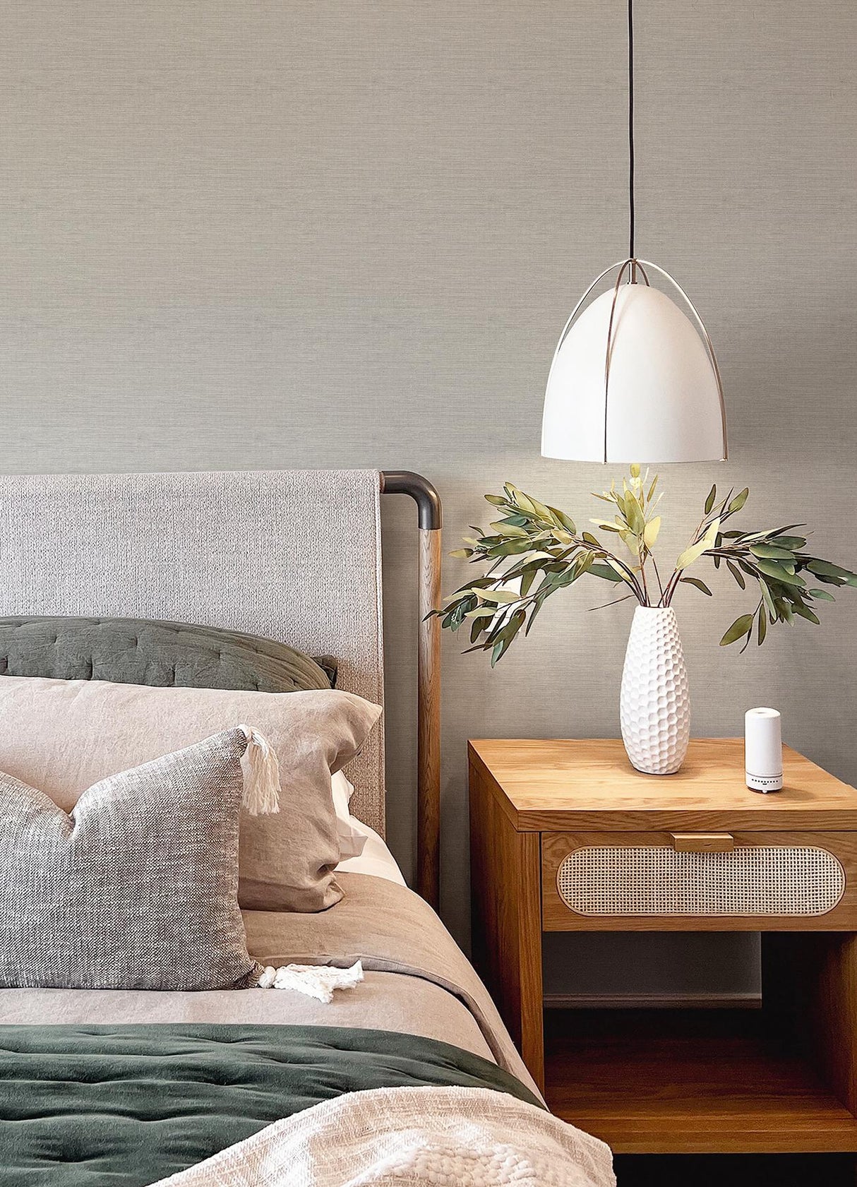 Advantage Agave Stone Faux Grasscloth Wallpaper