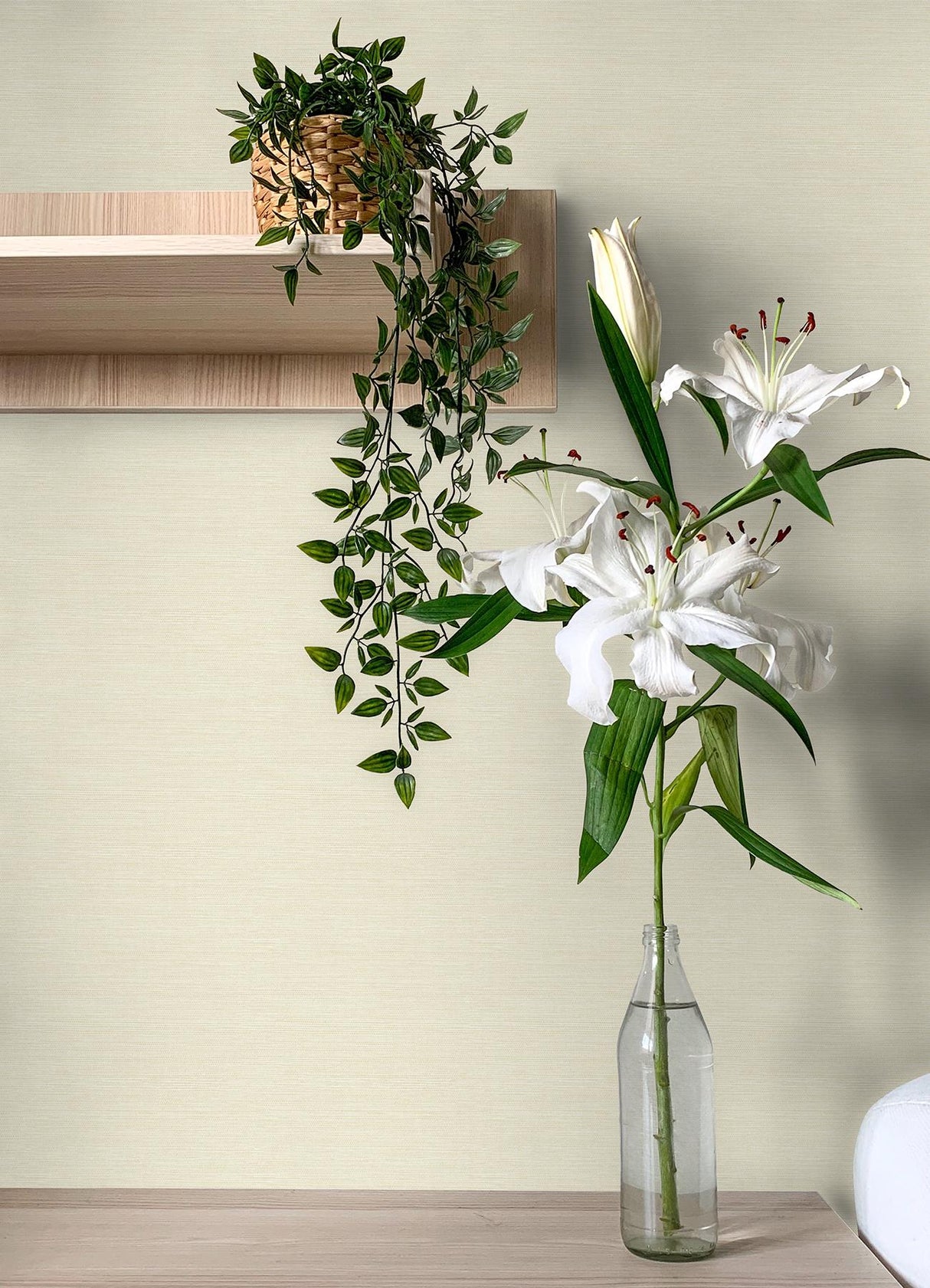 Advantage Agave Yellow Faux Grasscloth Wallpaper