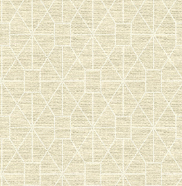 Advantage Stevenson Natural Trellis Wallpaper