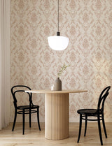 Advantage Glenda Copper Floral Damask Wallpaper