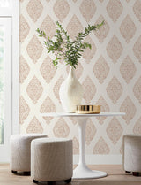 Advantage Gillian Copper Medallion Wallpaper